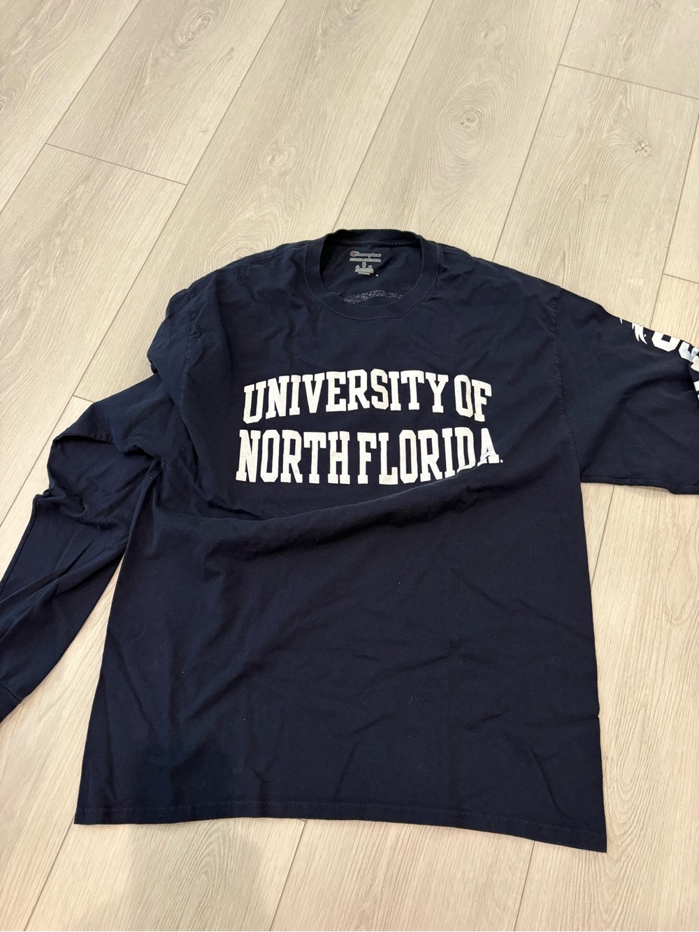 Champion Navy Long Sleeve "University of North Florida" Tee